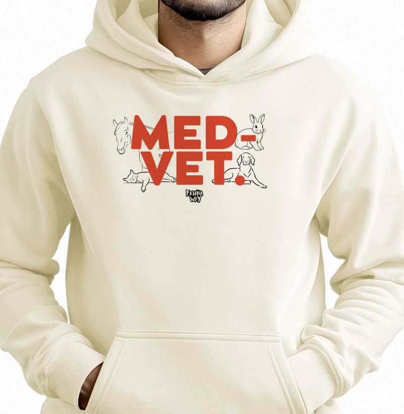 Moletom Hoodie MED-VET Medicina Veterinária Profissão Algodão - Fauna Way
