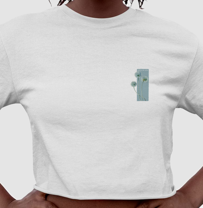 T-shirt Cropped Dente de Leão