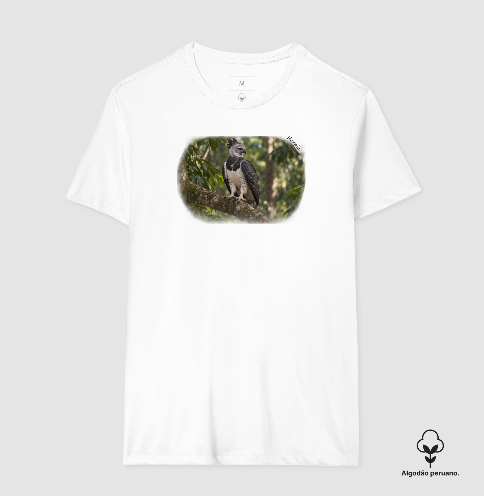 Harpia - Coleção Fauna Brasileira - Camiseta Algodão Peruano