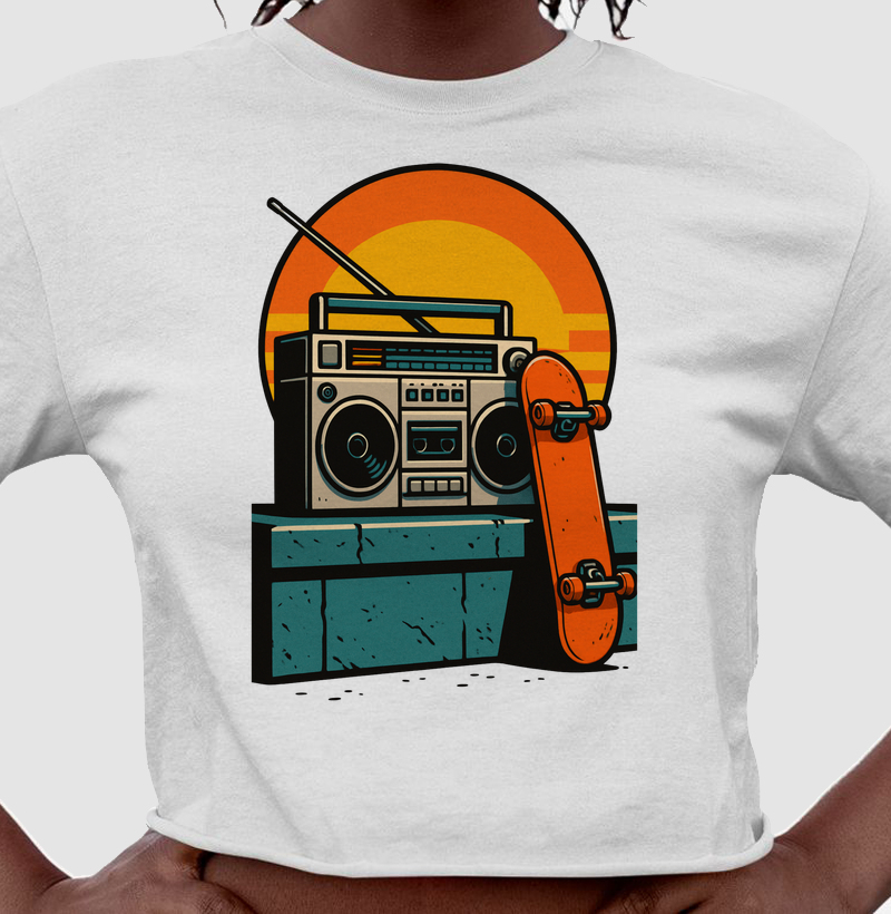 Cropped Skate & Boombox — Soundtrack 80/90 | Posto80