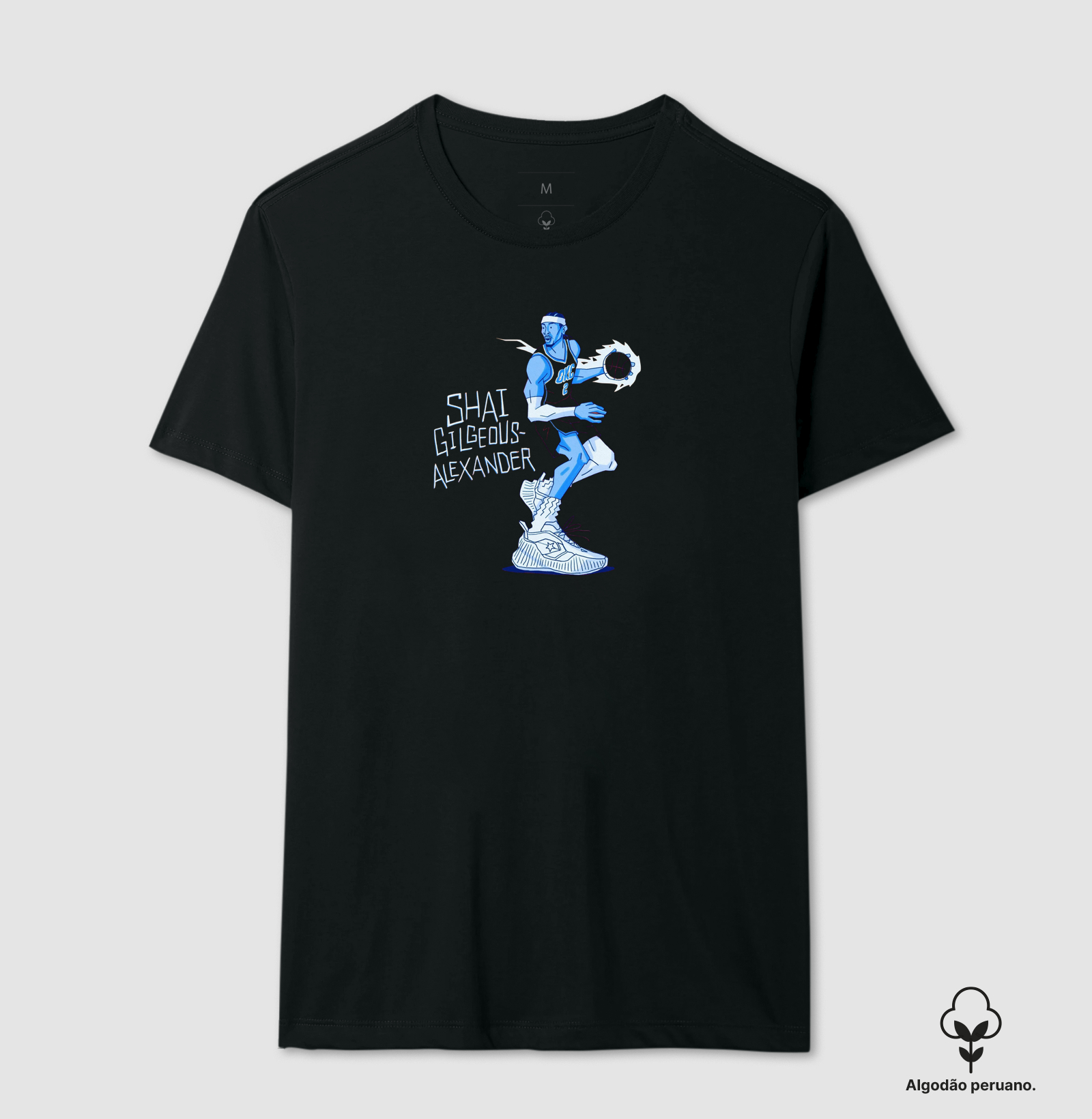 Blue Flow - Camiseta Algodão Peruano