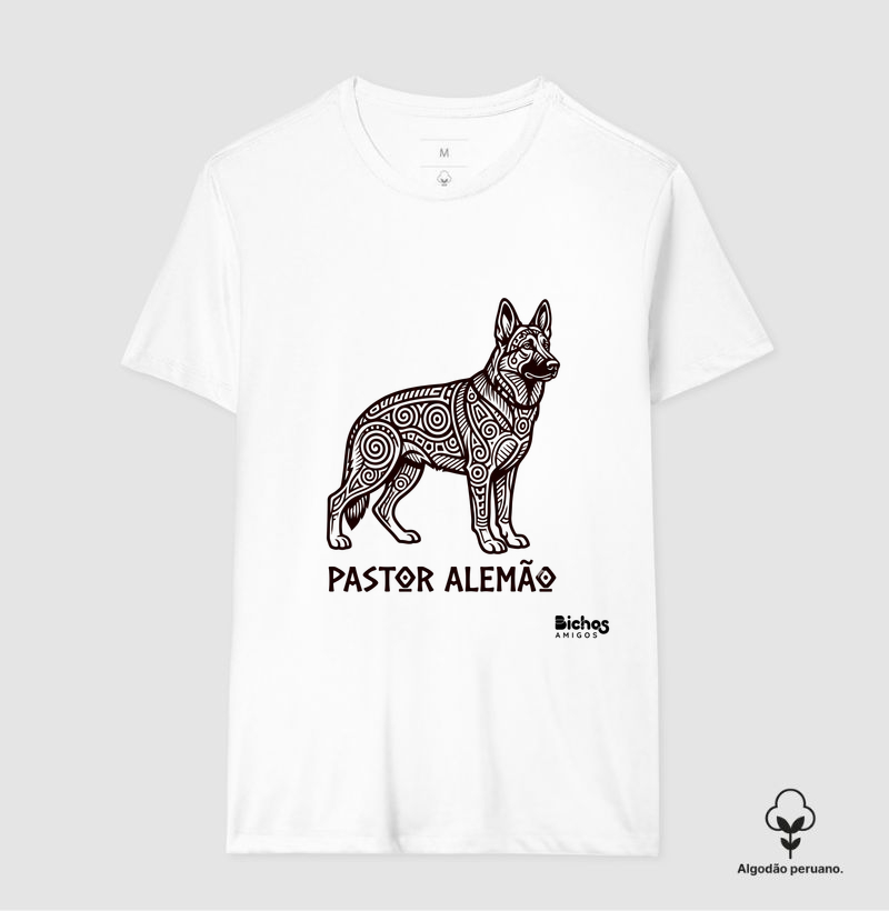 Pastor Alemão Mesoamericanos - Camiseta Algodão Peruano