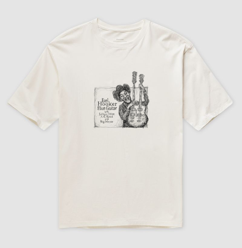 Earl Hooker - Arte - Camiseta Oversized