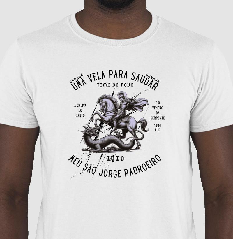 Camiseta São Jorge Padroeiro Branca