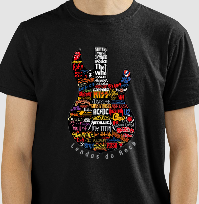 Camiseta Lendas Do Rock