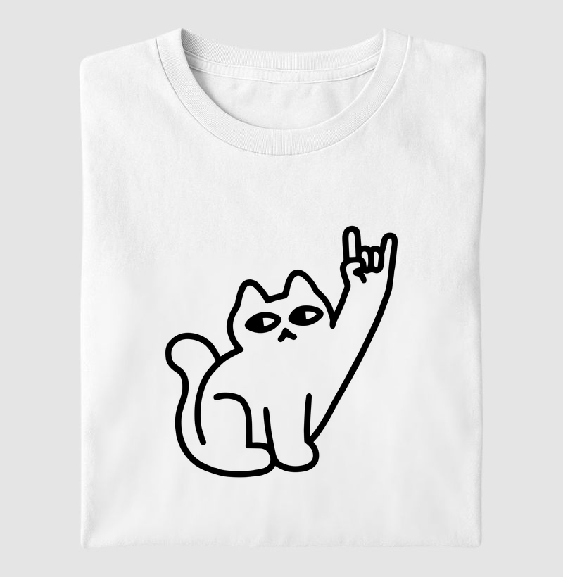 Gatinho gosta de metal - Camiseta