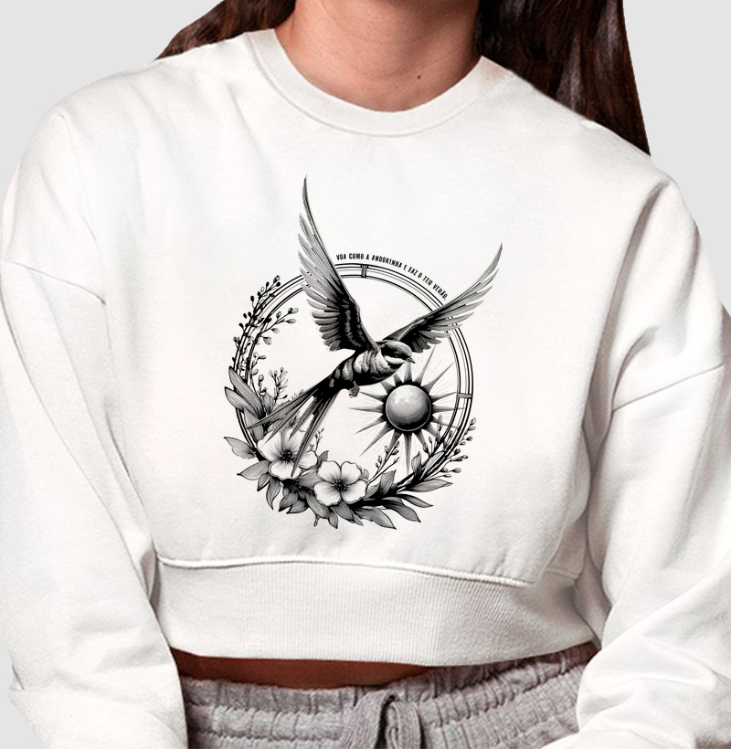 Andorinha Sol - Moletom Cropped