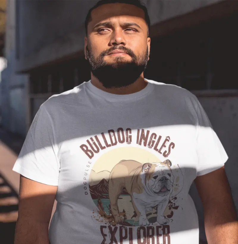 Camiseta Dog Pulse Bulldog Inglês Explorer – Sturdy Traveler