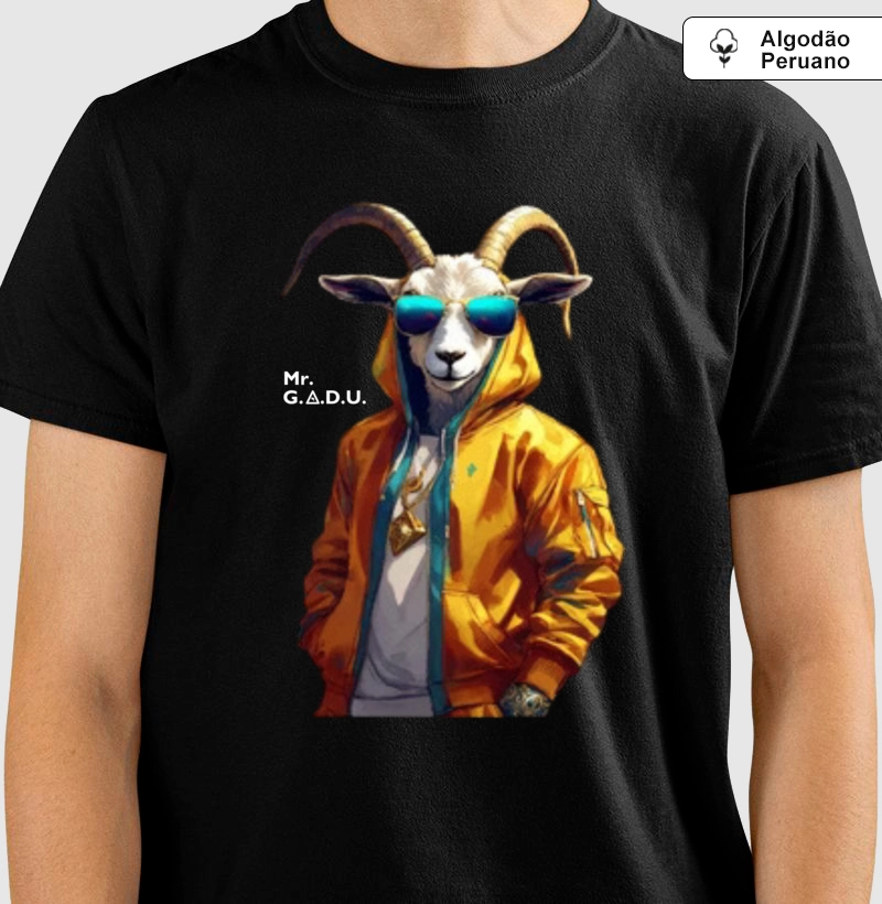 Camiseta Bode Estiloso - Mr. GADU - Algodão Peruano Premium