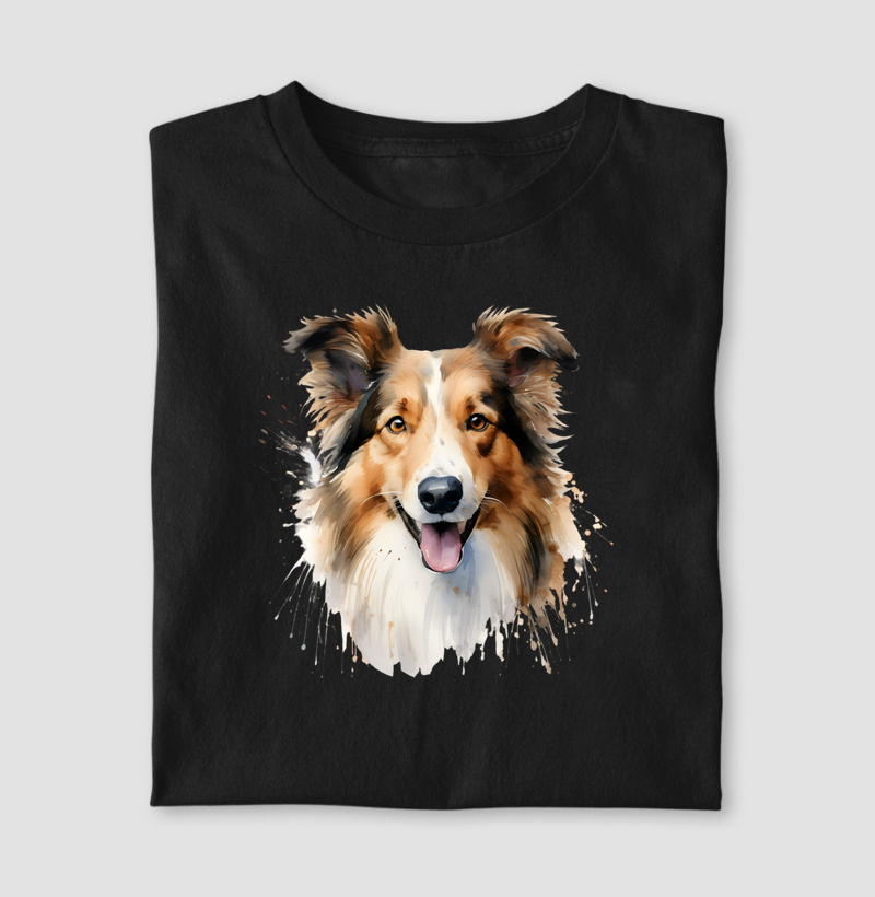 Border Collie aquarela