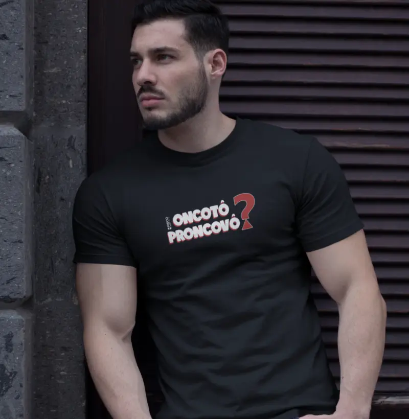 T-Shirt Masculino Preta - Oncotô Proncovô?