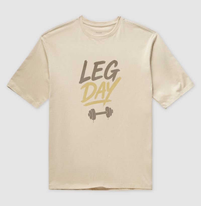 Leg Day - versão pincelada bege