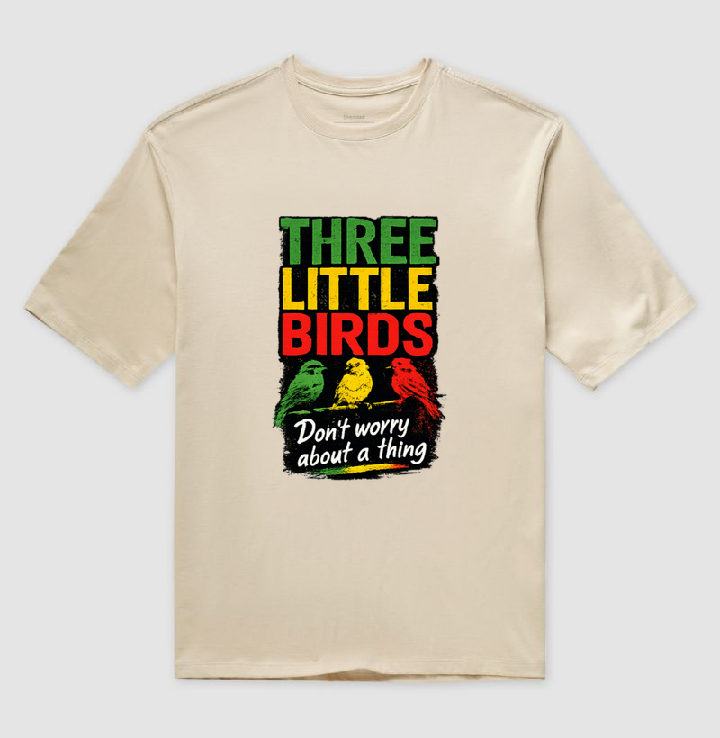🔥 Camiseta Three Little Birds – Reggae Roots