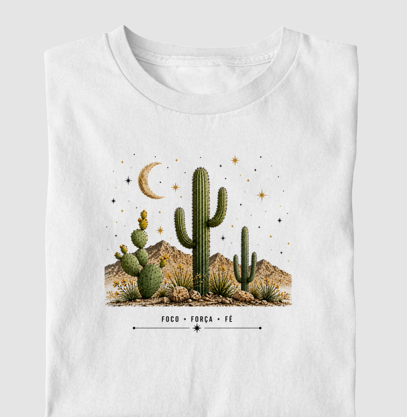 Camiseta Foco, Força e Fé