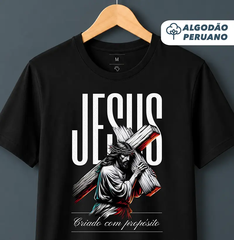 Camiseta Criado Com Propósito - Camiseta Algodão Peruano