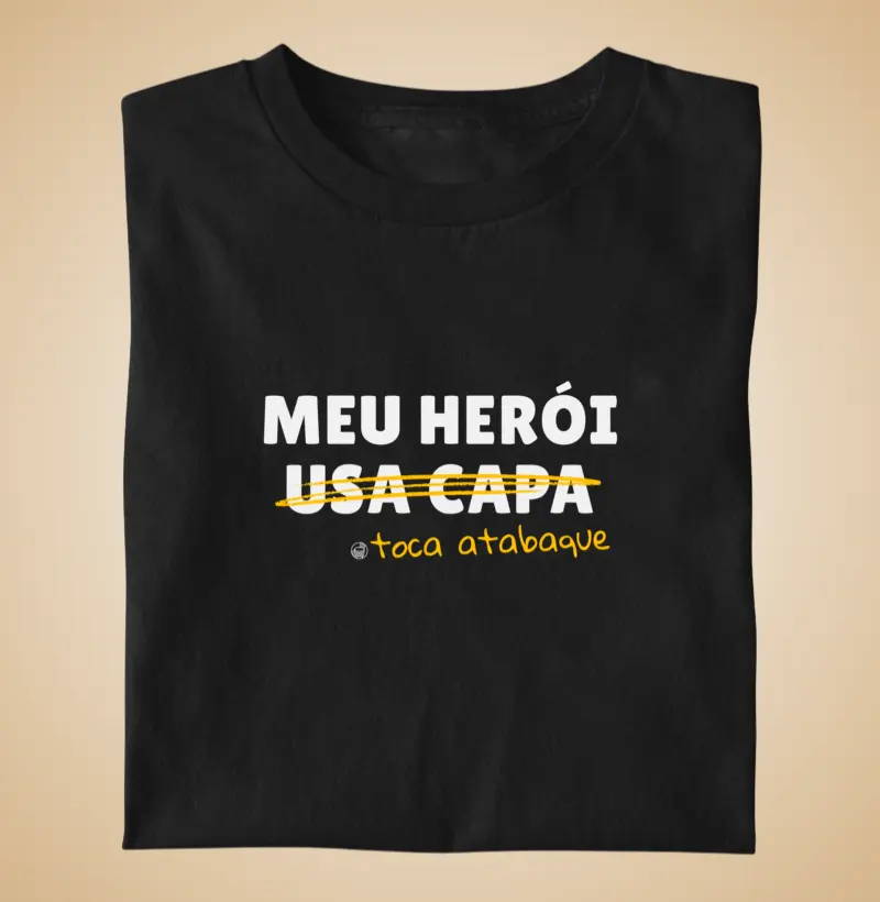 Meu herói toca atabaque