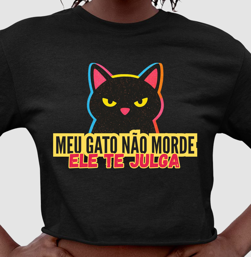 Meu gato não morde, ele te julga - Cropped