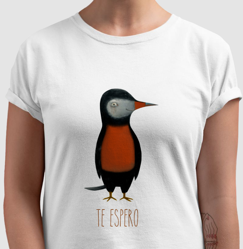 Camiseta futura mãe: Te espero