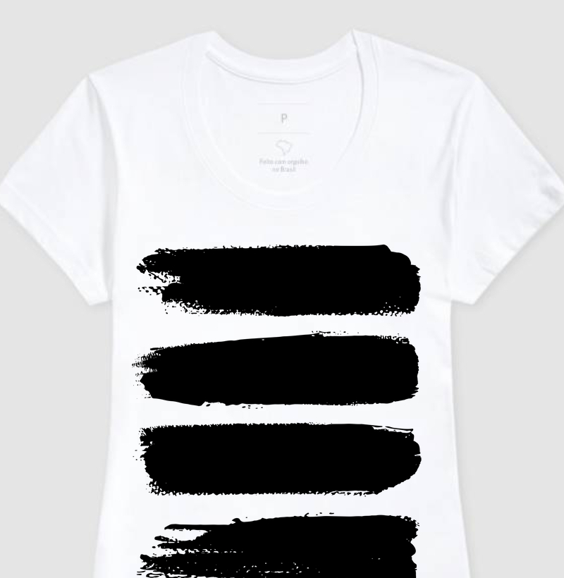 Camiseta Feminina - Preto e Branco