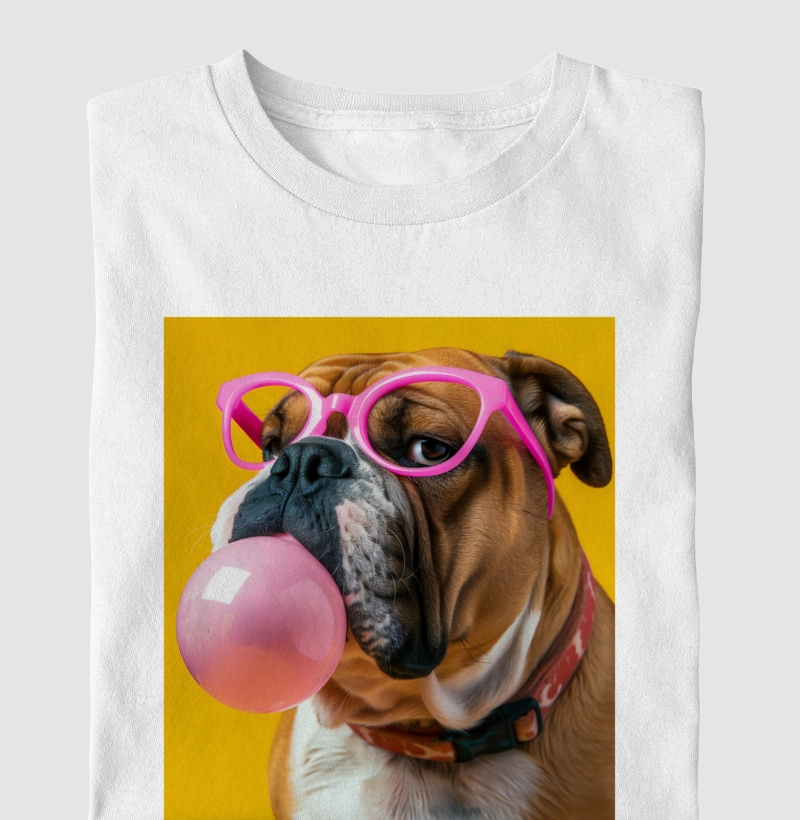 Camiseta Bulldog Ingles "Chiclete"