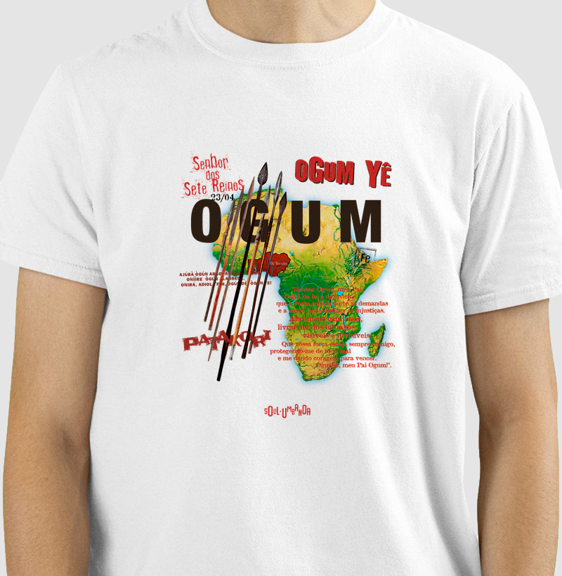 camiseta OGUM oração masculina