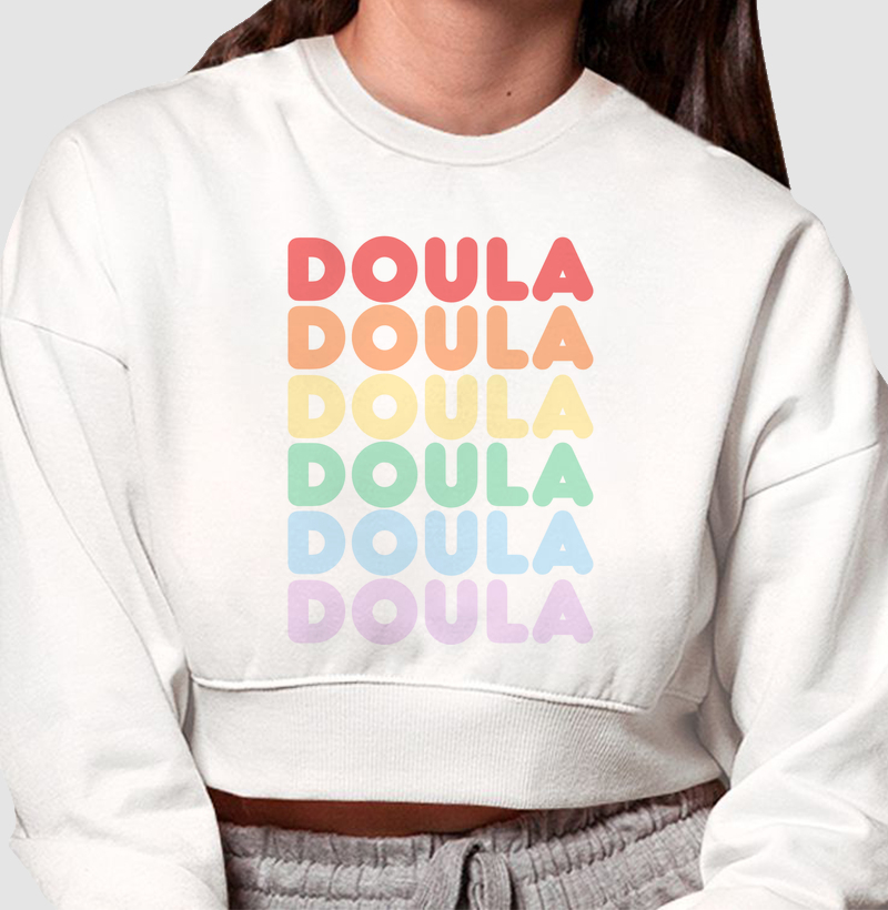 DOULA Rainbow Moleton Cropped - Identidade e Pertencimento no Parto Humanizado