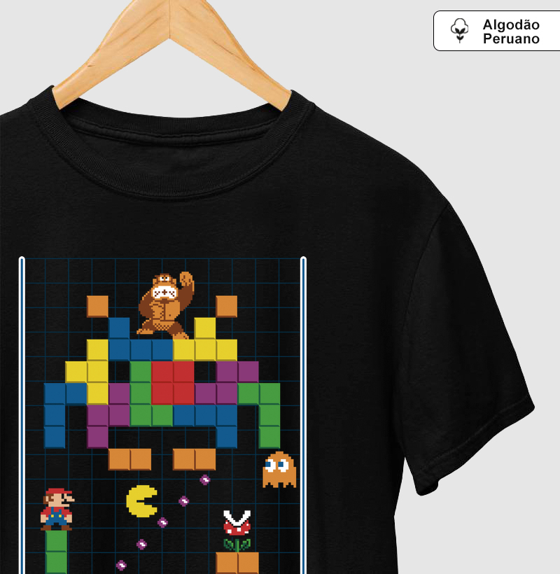 Camiseta Algodão Peruano Level Nostalgia - Camiseta Algodão Peruano