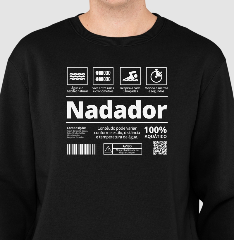 Rótulo Nadador - Suéter Moletom