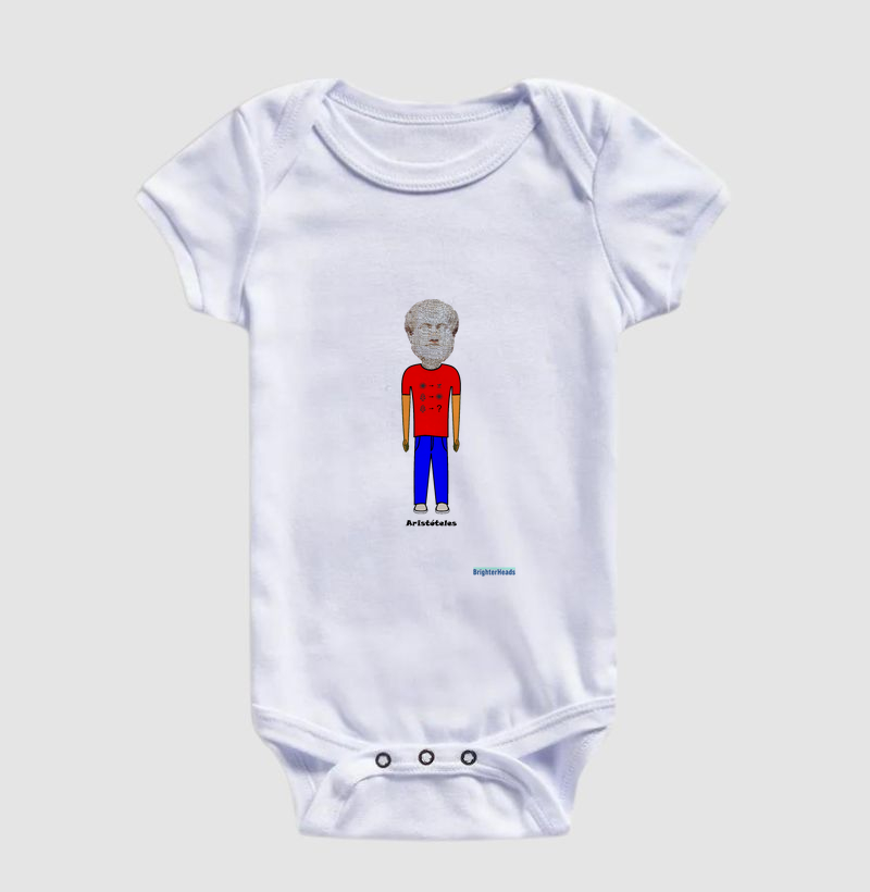 Body Bebê Algodão Premium Estampa: BrighterHeads - Aristóteles #R715
