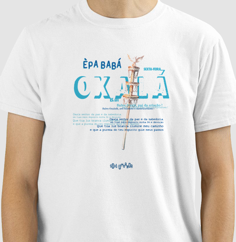 camiseta OXALÁ oração