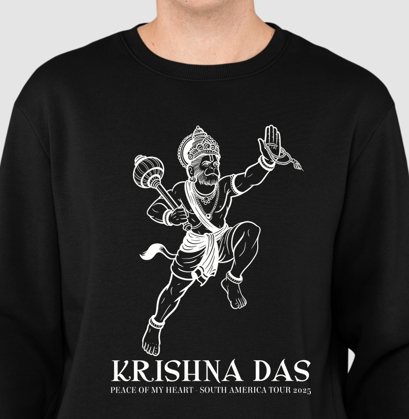 Hanuman Hand - Suéter Moletom - Estampa Branca