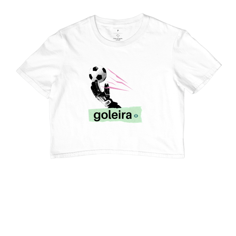 feminina de futebol estampa "goleira" joga bonita