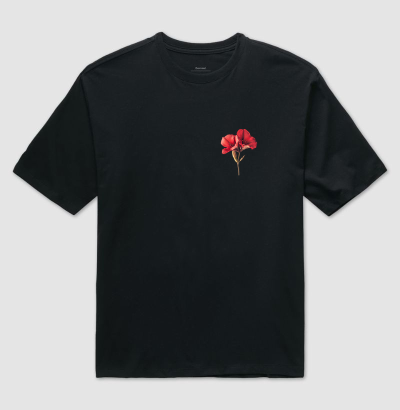 Minimalista Flor Vermelha - Peruano