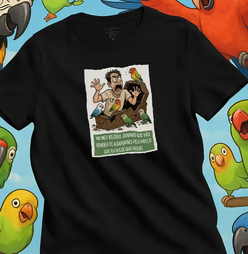 Camiseta Comic Velório Agapornis
