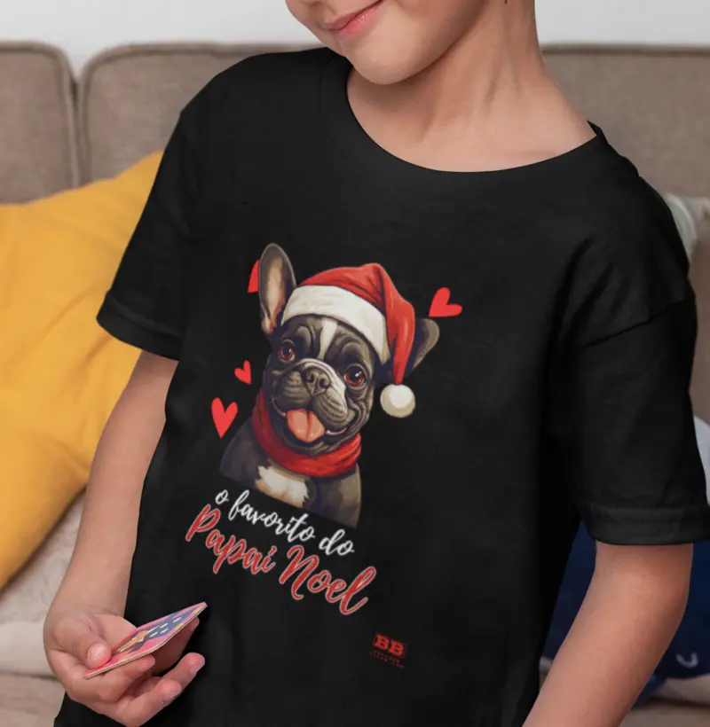 Camiseta Infantil Bulldog Frances "Favorito" - Camiseta Infantil
