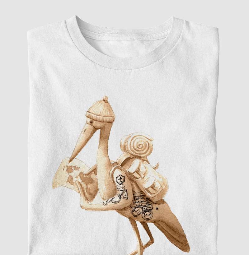 Camiseta Garça Viajante