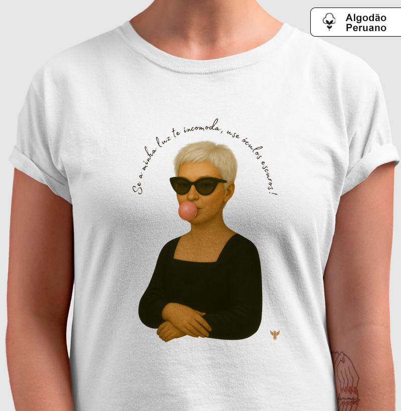 Se a minha luz te incomoda, use óculos escuros! (Prateada curto)