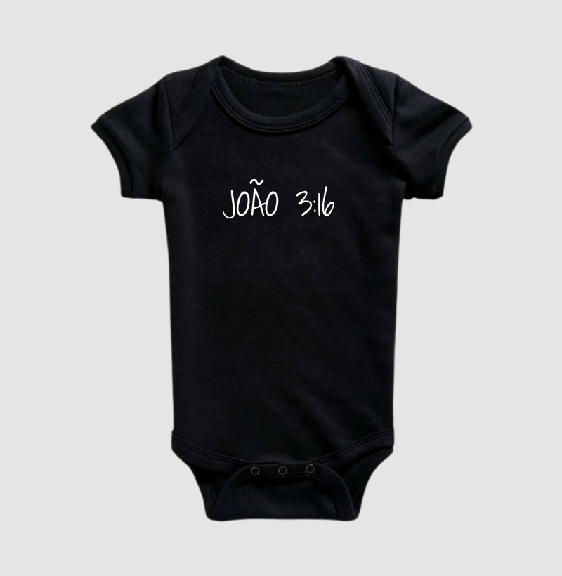 Body Infantil João 3:16 Bolso - Body Infantil