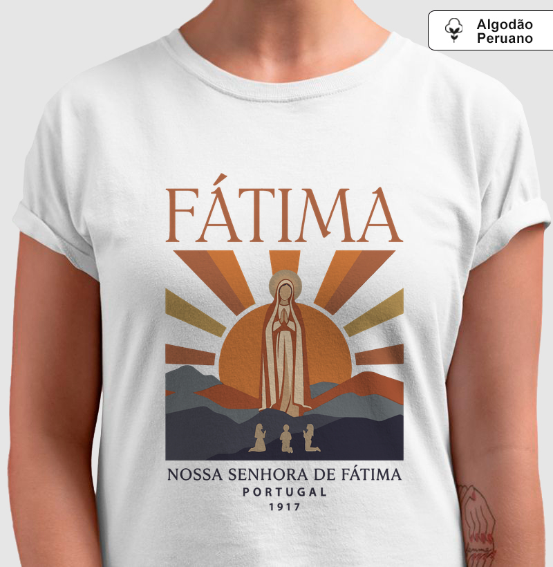 Nossa Senhora de Fátima - Portugal - Algodão Peruano