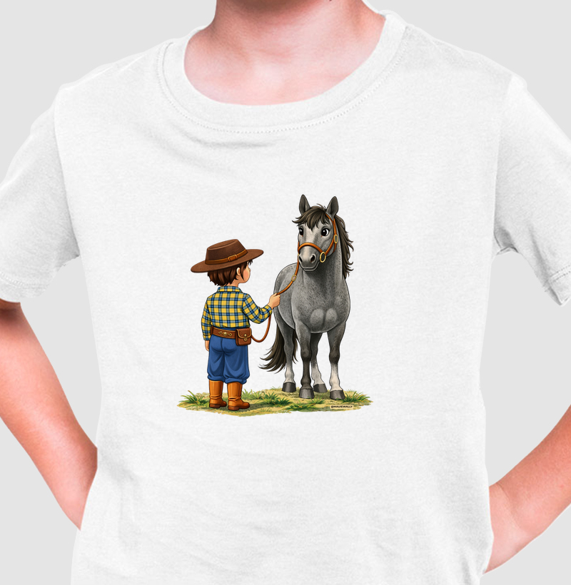 Menino Castanho e Cavalo 2