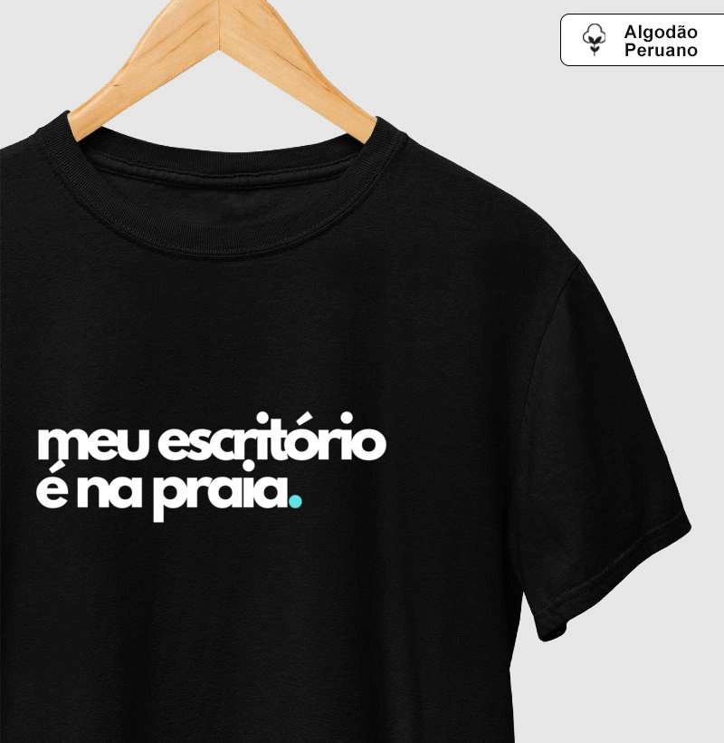 Camiseta Meu Escritório é Na Praia
