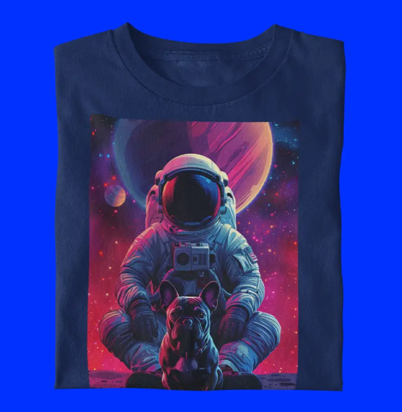 Camiseta Bulldog Frances "Outro Mundo III"