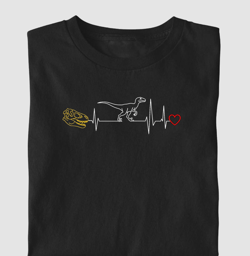 Camiseta Dinossauro Dinodíaco Escura Algodão Premium Dinoloco