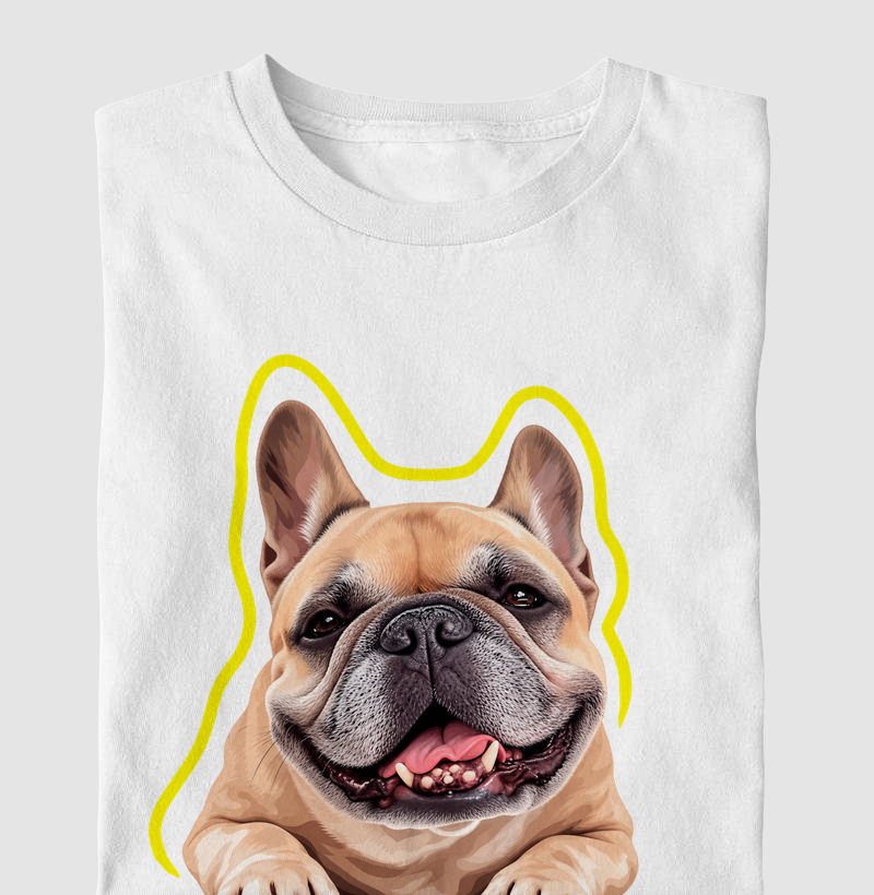 🐶 Meu Frenchie Velhinho 🤎🐾 - Camiseta Infantil
