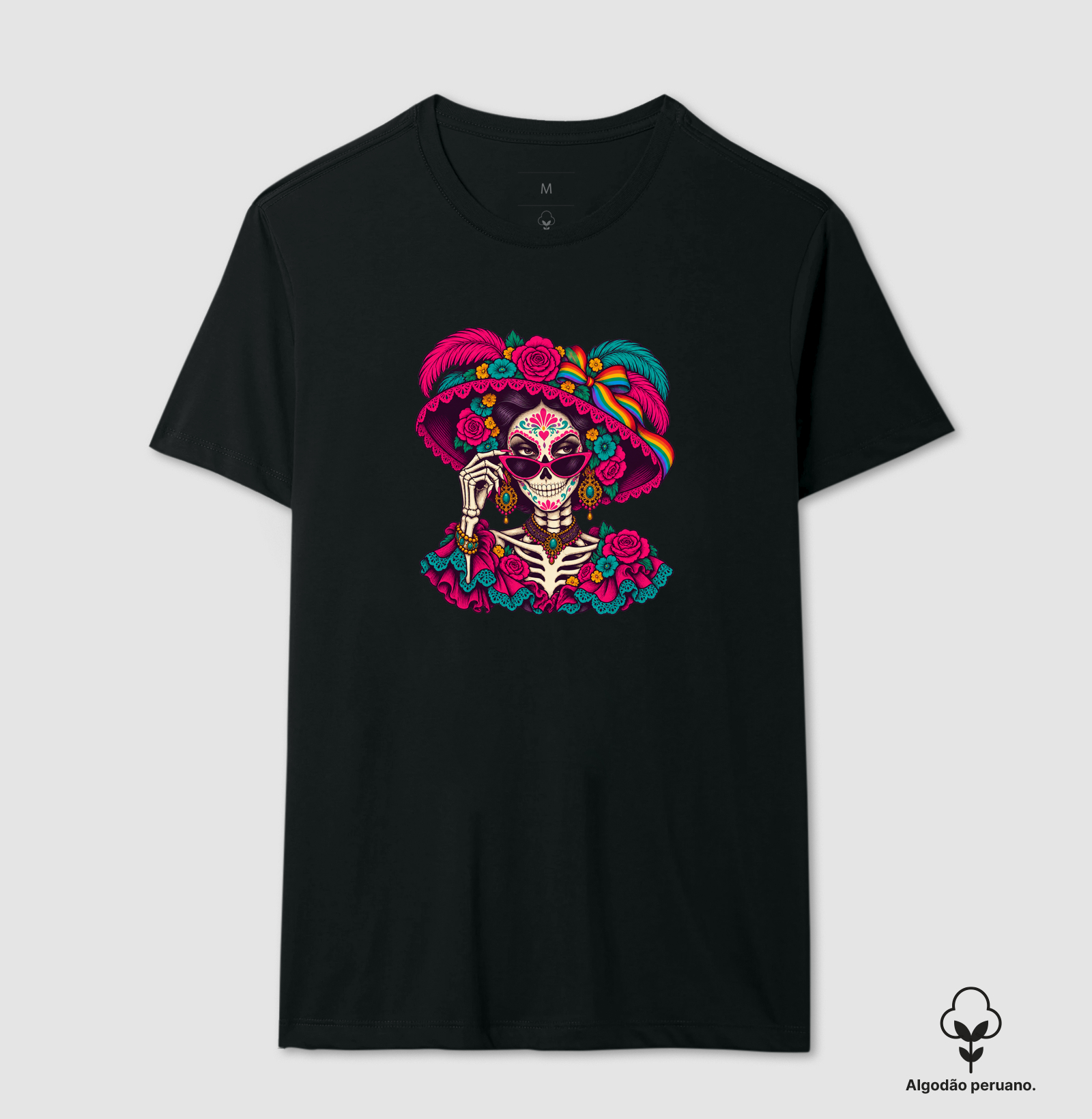 Catrina Pop — Camiseta Algodão Peruano
