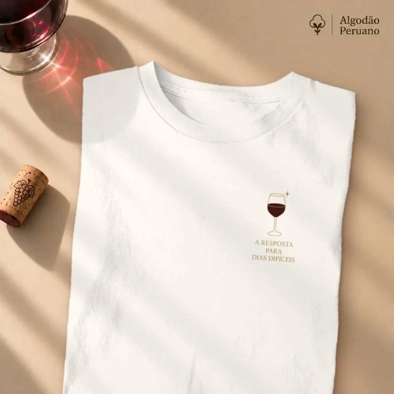 Camiseta A resposta para dias dificeis - Camiseta Algodão Peruano