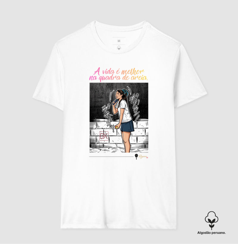 Camiseta Masculina, Feminina, Babylook e Unissex Beatch Tennis “a vida é melhor” - Algodão Peruano 
