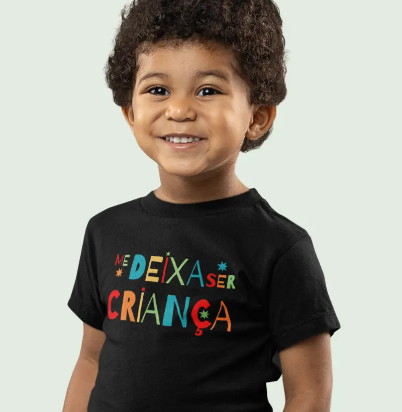 Camiseta Mini - Me deixa ser Criança
