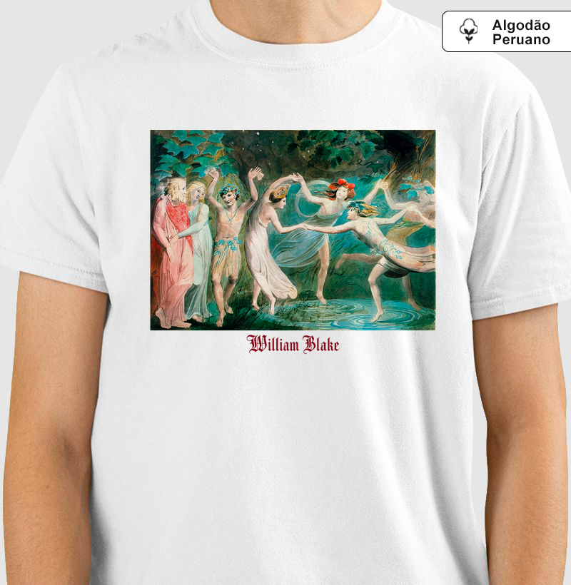 Camiseta Sonho de uma Noite de Verão William Blake Algodão Peruano Tanguis