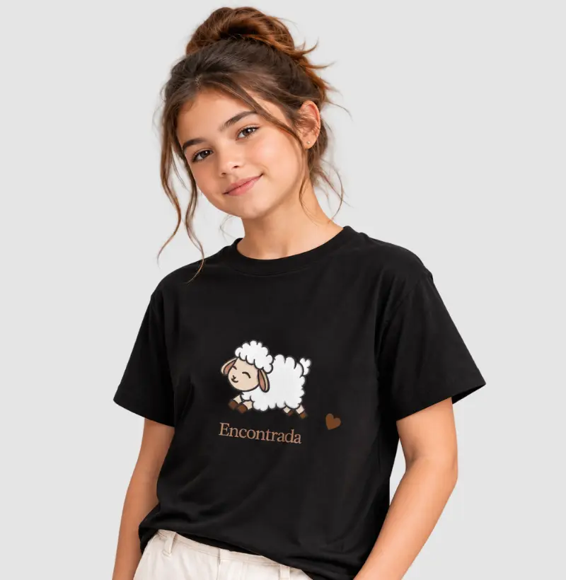 Camiseta Infantil Encontrada — Ovelhinha